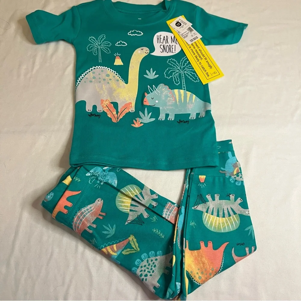 NWT‎ PJ Place Dinosaur Pajama Bundle 2 Sets 18-24M Toddler Boys Sleepwear